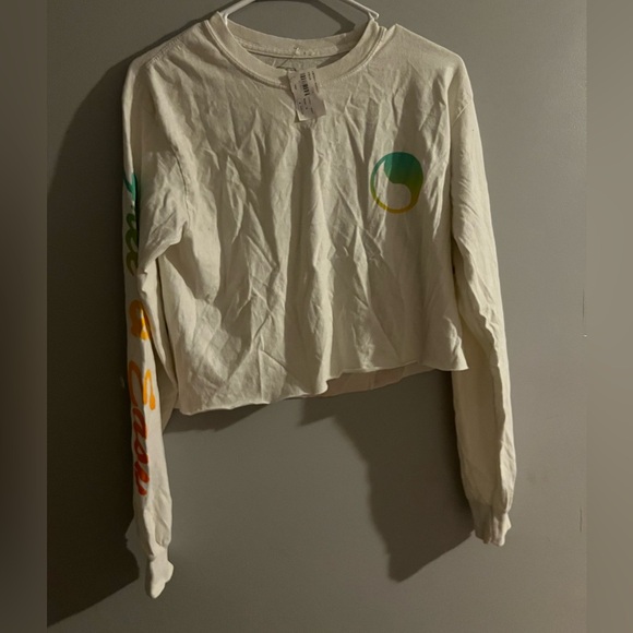 (NWT) free & easy cropped sunset long sleeve tee - Picture 2 of 5